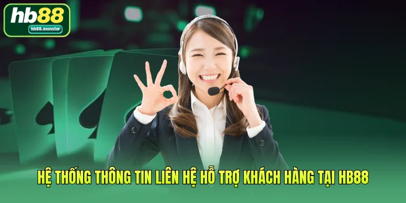 Hệ thống thông tin liên hệ hỗ trợ khách hàng tại HB88